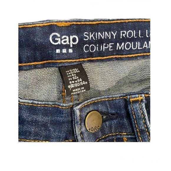 Gap Skinny Roll Up Medium Wash Jeans - Picture 4 of 4